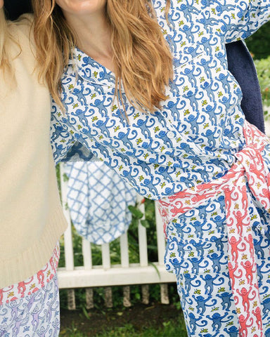 Monkey Polo Pajamas Long Style