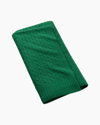 Cable-Knit Cotton Throw Blanket