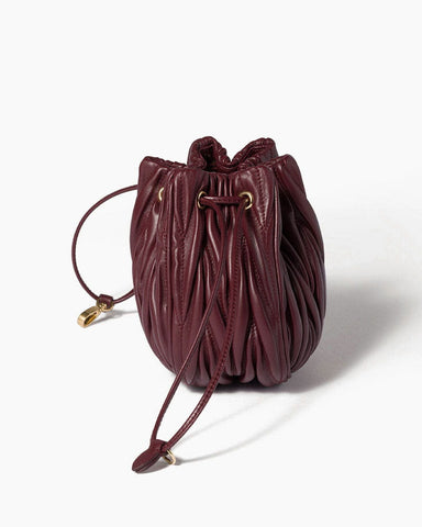 Nappa Leather Drawstring Pouch