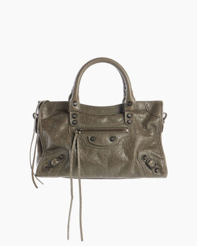 Light Pink Crinkled Leather Handbag