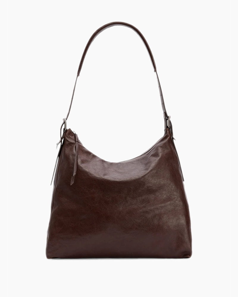 Women's Belted Leather Tote Bag