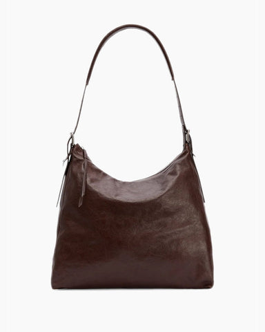 Women's Belted Leather Tote Bag
