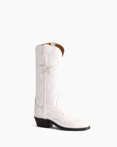 Women's Star Embellished Leather Western Boot