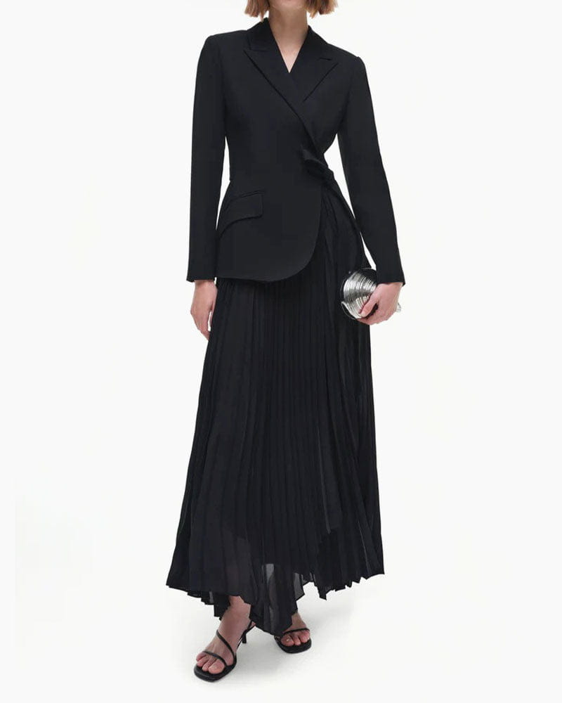 (Pre-sale) Classic Crepe Combo Blazer Dress