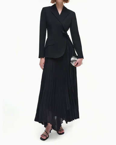 (Pre-sale) Classic Crepe Combo Blazer Dress