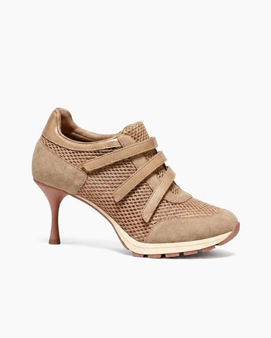 (Pre-sale) Breathable Mesh Triple-Strap Sneaker Heels