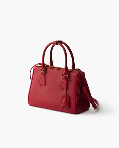 Black Double Zip Shoulder Handbag with Gold Hardware & Strap