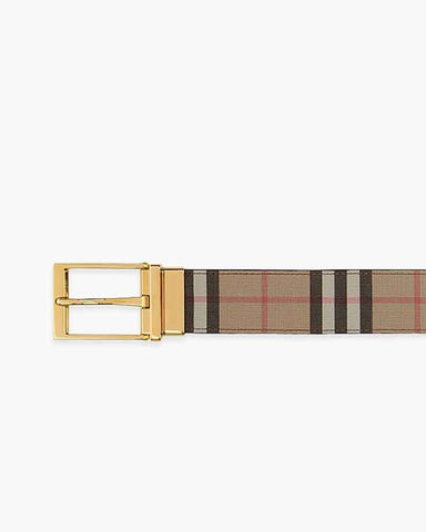 Polished Everyday Check Leather Belt