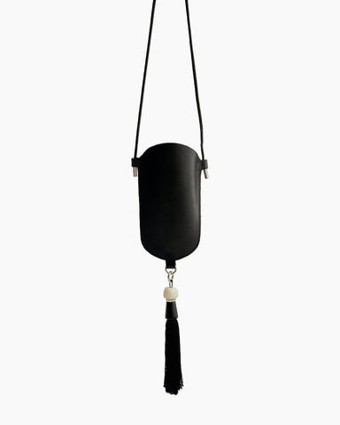 🎁 Leather Eyeglass Case Necklace with Tassel Detail (100% off)