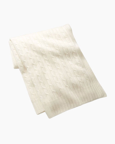 Cable-Knit Cotton Throw Blanket