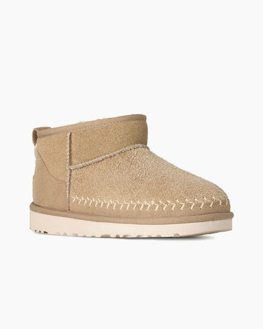 Women’s Faux Shearling Hand-Stitched Ankle Boot