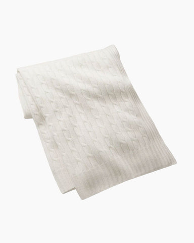 Cable-Knit Cotton Throw Blanket