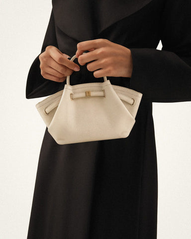 Structured Canvas Trapeze Top-Handle Bag