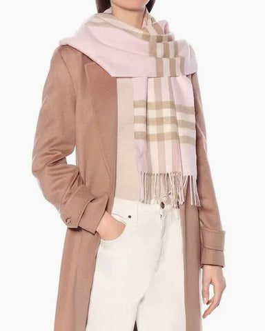 Soft Plaid Wool Shawl Winter Warmth