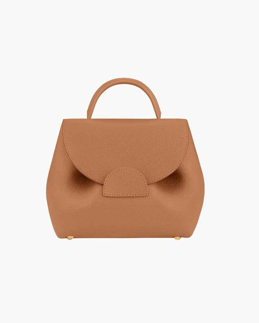 Textured Leather Top Handle Crossbody Satchel Bag
