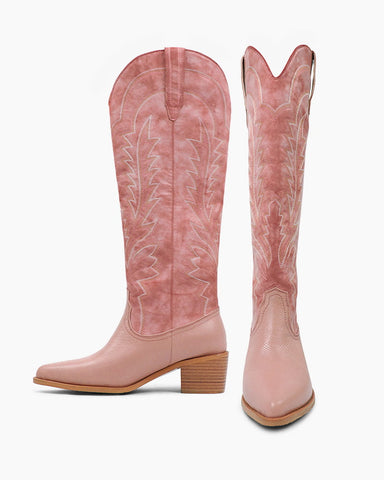 Women’s Fashion Week Street Style Leather Western Boots