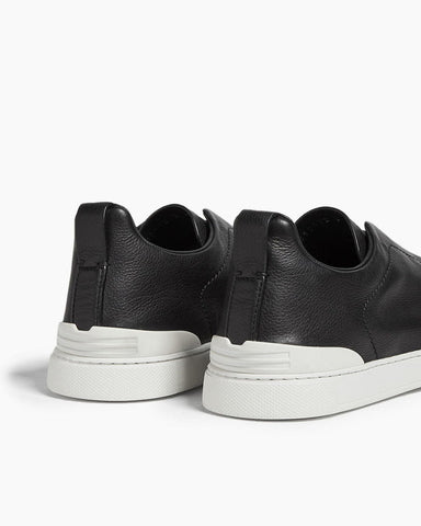 Black Leather Sneakers for First-Class Business Travel