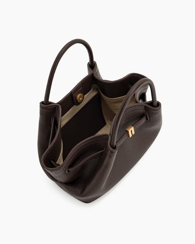 Structured Canvas Trapeze Top-Handle Bag