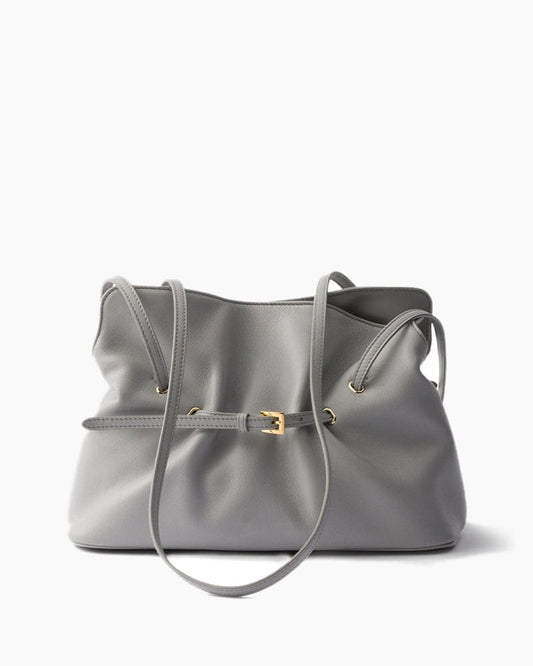 (Pre-sale) Leather Drawstring Shoulder Bag