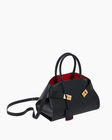 Small Hug Leather Handbag with Top Handle