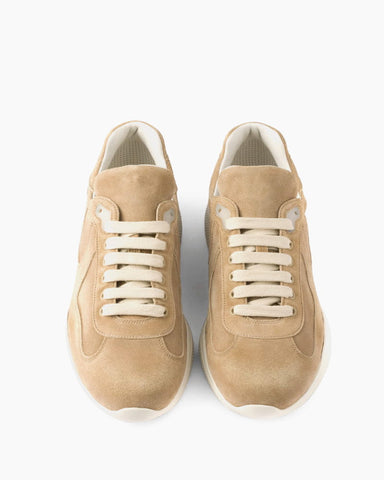 Men's Modern Suede Lace-Up Sneaker With Rubber Sole