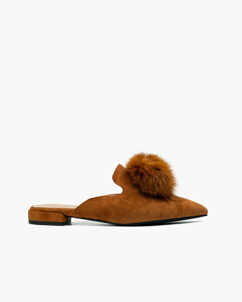 Slip On Backless Flat Heel Mules