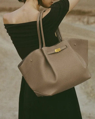 Women's New York Belted Leather Tote Bag