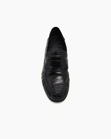 Men Soft Loafer Black in Eel