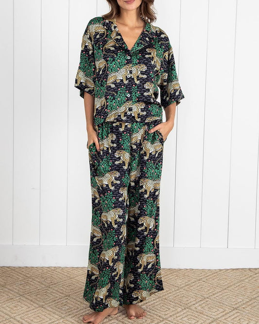 Women's Leopard Print Pajama Sets