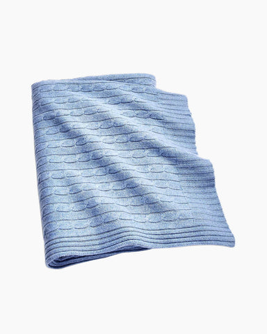 Cable-Knit Cotton Throw Blanket