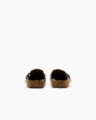 Check Pattern Suede Urchin Clogs