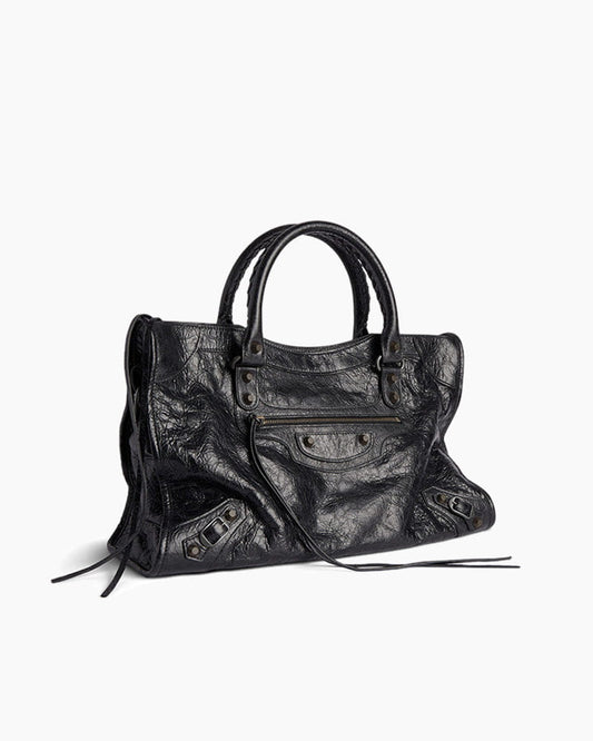 Women's black  LA City Calfskin Bag Medium