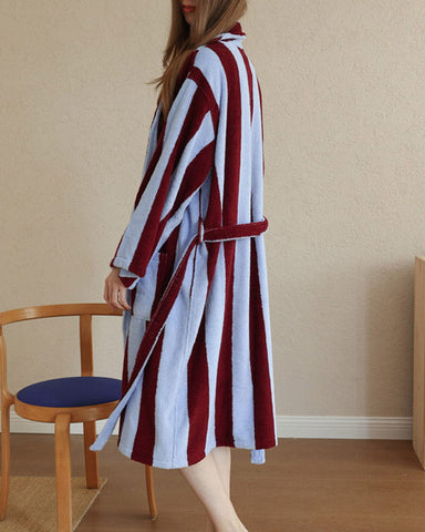 womens-skincare-routine-absorbent-striped-bathrobe