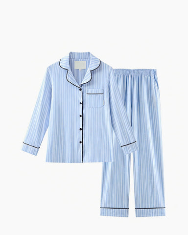 womens-weekend-relaxing-cotton-striped-pajama-set