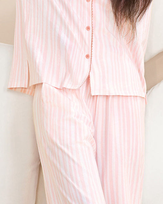womens-weekend-relaxing-cotton-striped-pajama-set