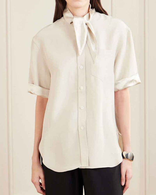 womens-daily-commute-tie-neck-silk-shirt