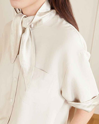 womens-daily-commute-tie-neck-silk-shirt