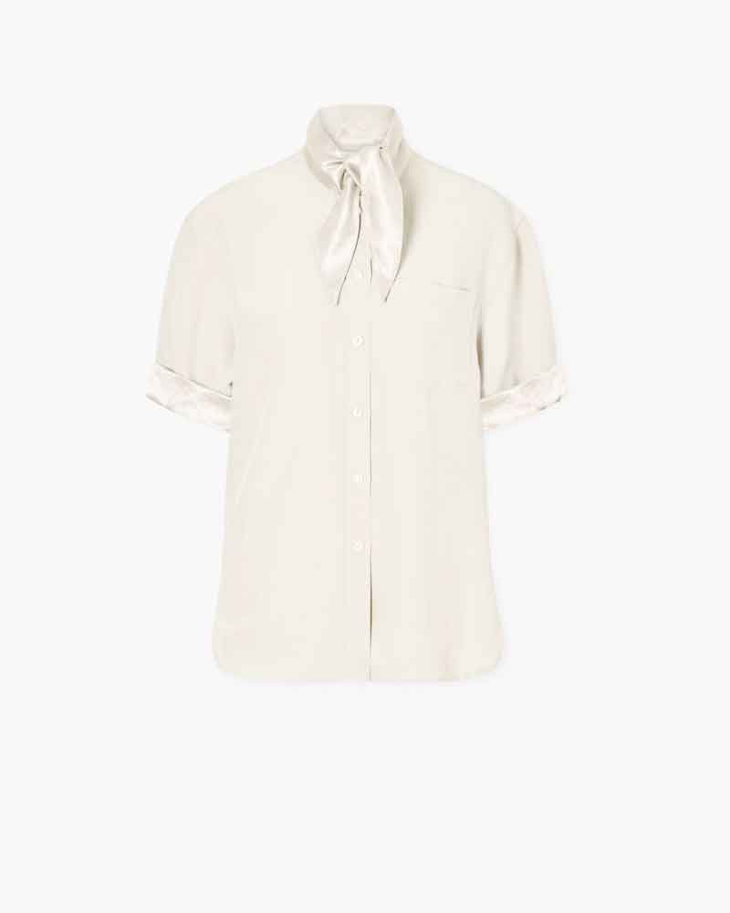 womens-daily-commute-tie-neck-silk-shirt