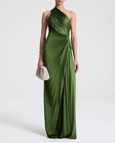 womens-private-party-elegant-one-shoulder-green-gown