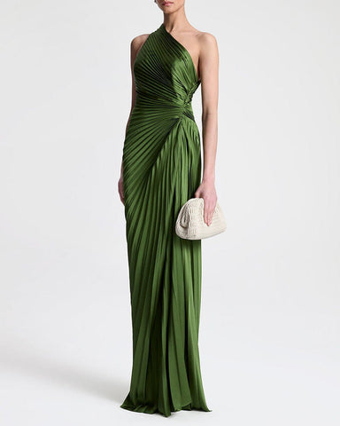 womens-private-party-elegant-one-shoulder-green-gown