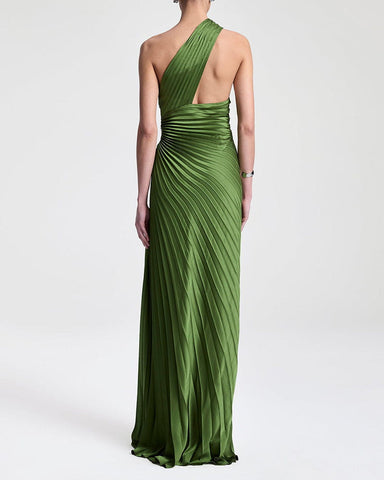 womens-private-party-elegant-one-shoulder-green-gown
