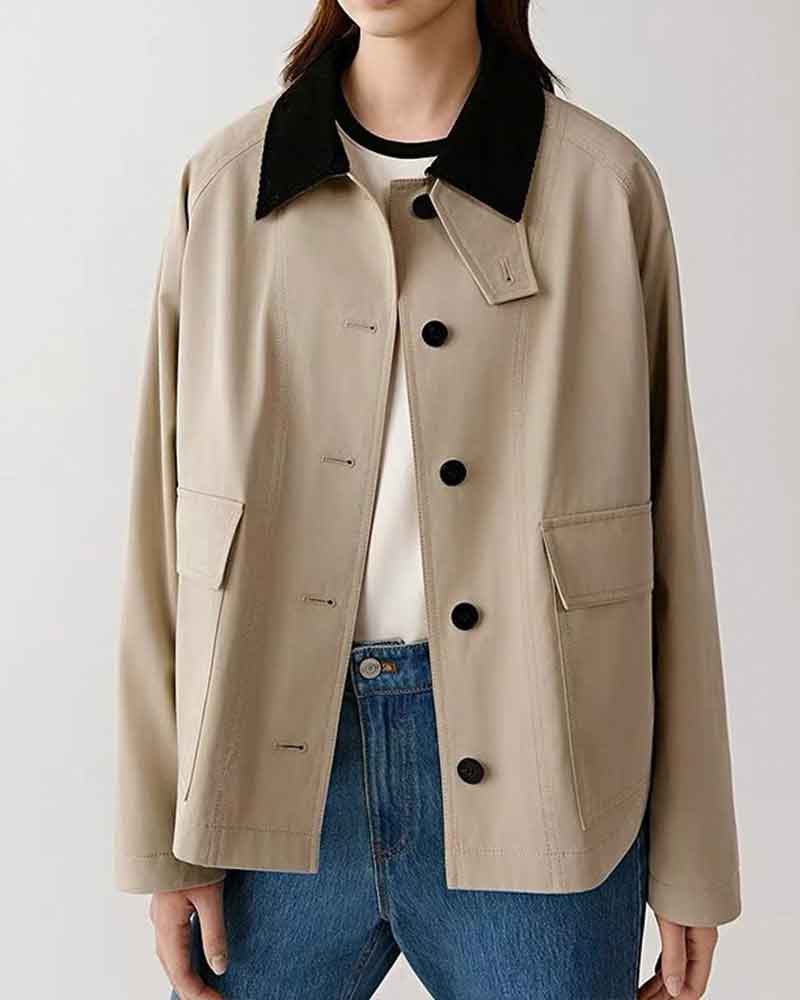 womens-airport-look-contrast-lapel-cotton-coat