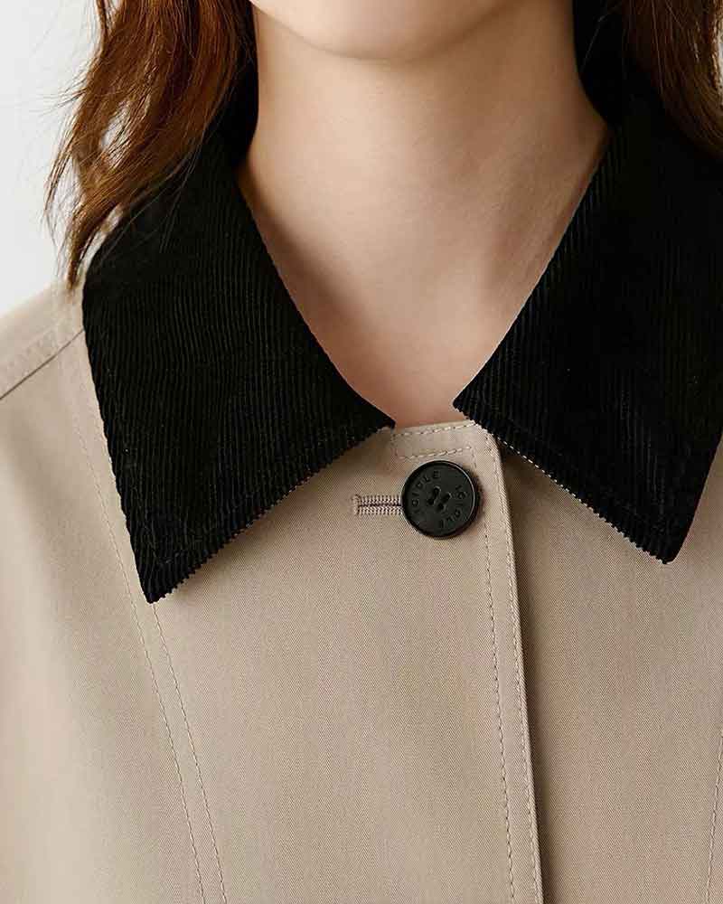 womens-airport-look-contrast-lapel-cotton-coat