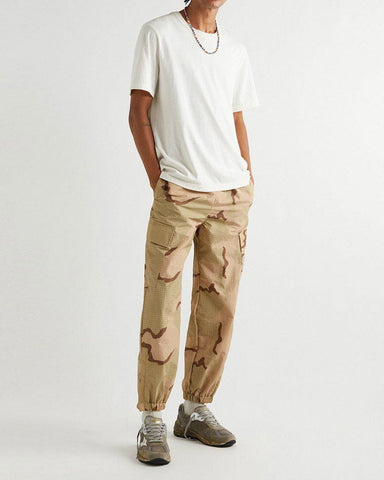 Hand-Finished Worn Look Mixed Material Sneakers