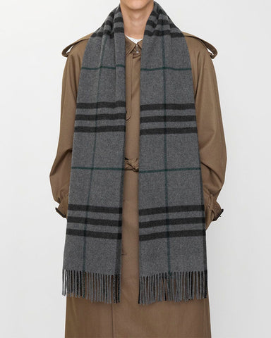 Classic Wool Tartan Scarf Unisex