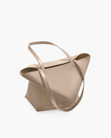 Genuine Leather Puzzle Fold Tote