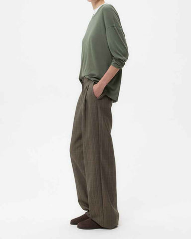 (Pre-sale) Women's Urban ChicMid-Rise Straight Leg Wool Trousers