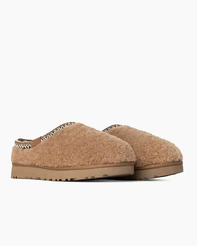 Women’s Faux Shearling Braided Trim Cozy Winter Mules