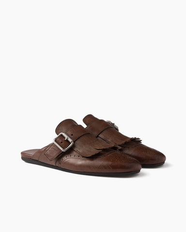 Women's Yeager Fringed Leather Mules