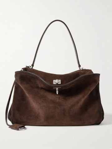 Medium Suede Shoulder Bag